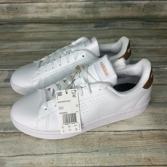 Adidas Women Advantage Shoes Sneakers Size 10 Tennis GW4845 White - Picture 3 of 7